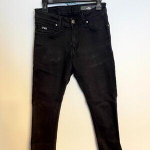 Emporio Armani Robert Super Slim Fit Mens Black Denim Jeans Size 30x30